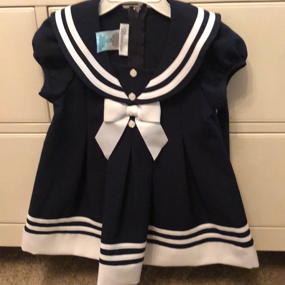 Sweet little girls dress nautical